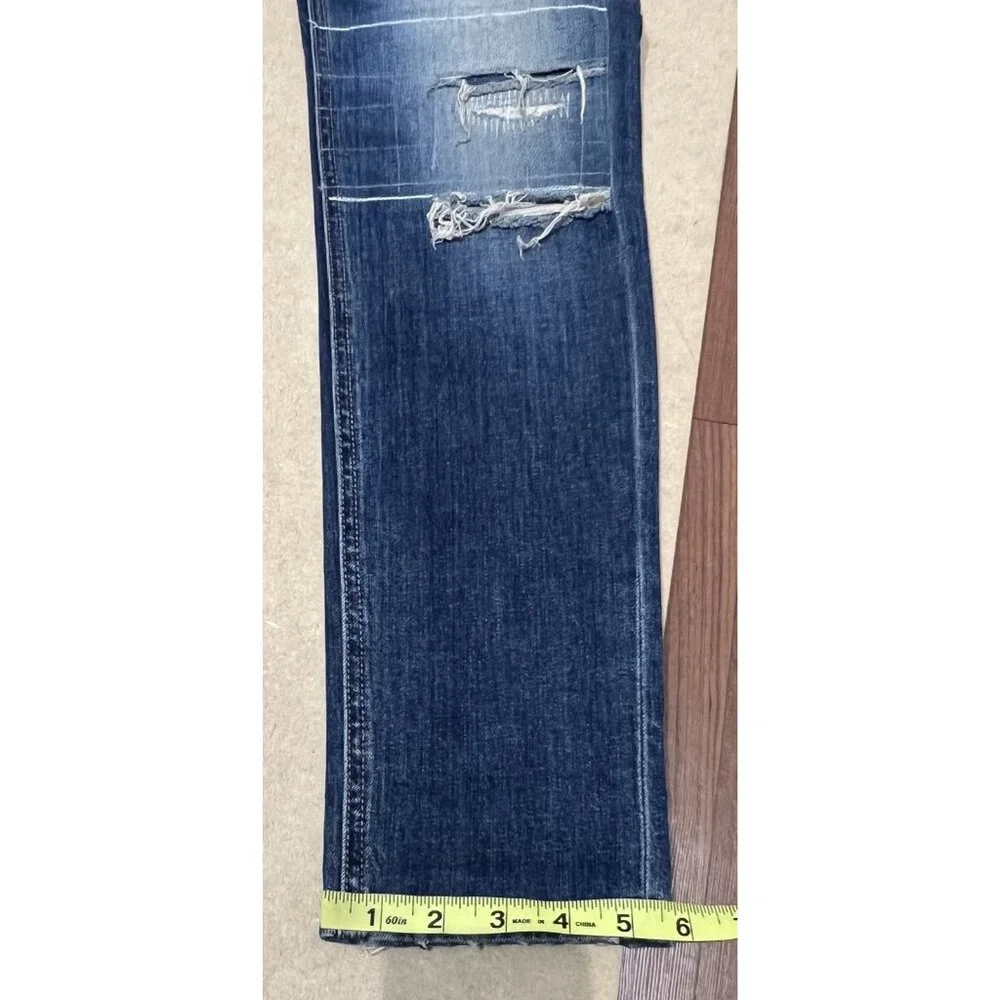 RAG & BONE Women Distressed Jeans 27 THE DRE BOYFRIEND Low Rise Blue